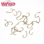 50PCS 3 Sizes Fly Tying Hook Nymph Bug Shrimp Pupae Larvae Caddis Flies Fish Hooks #10 #12 #14 Gold Color Kirbed Sharp