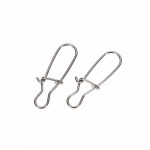 50PCS High Quality Stainless Steel Hook Lock Snap Swivel Solid Rings Safety Snaps Fishing Hooks Connector