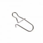 50PCS High Quality Stainless Steel Hook Lock Snap Swivel Solid Rings Safety Snaps Fishing Hooks Connector