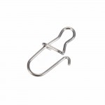 50PCS High Quality Stainless Steel Hook Lock Snap Swivel Solid Rings Safety Snaps Fishing Hooks Connector