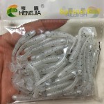 50PCS New hot sale Lure spiral T fish soft bait softbaits artificial baits weest blackfish culter Striped bass fishing gear tool