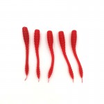 50Pcs/lot 4.5cm silicone bait Earthworm red Worms Artificial Fishing Lure Tackle Soft Baits Red Fishy Smell Soft Lure YE-270