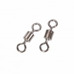 50pcs High Quality Fishing Swivels Ball Bearing Rolling Swivel Solid Rings Fishing Hook Connector Accessories