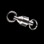 50pcs Size 0/1/2/3/4/5/6# Stainless Steel Fishing Heavy Duty Ball Bearing Swivel With Solid Ring Connector Fishhook