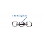 50pcs Strong Ball Bearing Swivels with Sold Rings / Split Ring Saltwater Fishing Connector Size 1 2 3 4 5 6 7 8 9 10 [ZH0002]