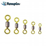 50pcs/lot Double Color Fishing Rolling Swivel brass Fishing tackle accessories size 2/4/6/8/10/12