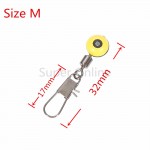 50pcs/lot Fishing Line to Hook Swivels Shank Clip Connector Interlock Snap Sea Space Bean Lure