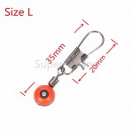 50pcs/lot Fishing Line to Hook Swivels Shank Clip Connector Interlock Snap Sea Space Bean Lure