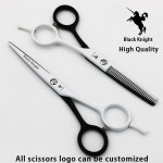 5.5 inch Professional Hairdressing scissors set Cutting+Thinning Barber shears High quality Personality Black and White styles