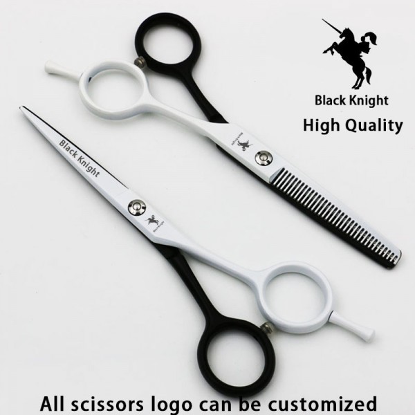 5.5 inch Professional Hairdressing scissors set Cutting+Thinning Barber shears High quality Personality Black and White styles