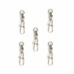 5PCS 2# 3# 4# 6# Ball Bearing Swivels Crane Duo Lock Snap Trolling Rigging Fishing Hook