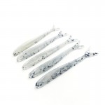 5PCS 63mm 1.2gram Soft Fishing Lure Gray Lure Swimbait Silver Carp Fish Fishing Tackle lure hot sale Artificial Bait YE-141