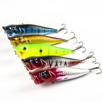 5PCS/LOT Popper Lure 5 colors fishing tackle 9cm 13g fishing lure  fishing bait