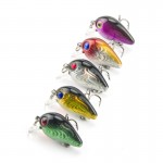 5PCS/Lot Sale 3CM 1.5G Crankbait Plastic Wobbler Fishing Lure Swimbait Pesca Isca Artificial Bait 10# Hooks Fishing Tackle