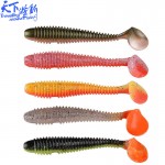 5Pcs Soft Fishing Lure 12cm12g T-tail Silicone Baits Vissen Leurre Worm Wobbler Artificial Sea Fishing Tackle Swimbait Carp Bait