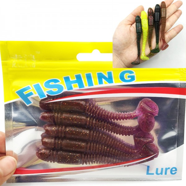 5Pcs/lot Newest Soft Fishing Lures Bait 8.5cm 4.85g smell Artificial Fake Bait Free shipping 088