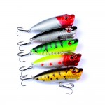 5pc Fishing Lures 5 colors Popper Lure 2.9"-7.3cm/0.39oz-11g fishing bait 6# high carbon steel hook fishing tackle DXP001