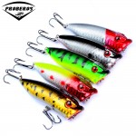 5pc Fishing Lures 5 colors Popper Lure 2.9"-7.3cm/0.39oz-11g fishing bait 6# high carbon steel hook fishing tackle DXP001