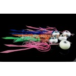 5pcs 50g/80g lead fish with skirt  lead jig jig head Metal jig Mixed 5 colors with seperate package super strong fishing hook