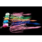 5pcs 50g/80g lead fish with skirt  lead jig jig head Metal jig Mixed 5 colors with seperate package super strong fishing hook