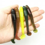 5pcs/lot 83mm 4.5g Vivid Soft Lures Artificial Loach Fishing Bait Swimbait Fishing Worm Fishing Tackle Fishing Lures YE-147