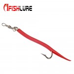 5pcs/lot Afishlure Soft Tube Bait 65mm/85mm Plastic Soft Eel Lure Sea Fishing Lure Green/Red Artificial Lure Sea Fishing