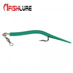 5pcs/lot Afishlure Soft Tube Bait 65mm/85mm Plastic Soft Eel Lure Sea Fishing Lure Green/Red Artificial Lure Sea Fishing