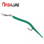 5pcs/lot Afishlure Soft Tube Bait 65mm/85mm Plastic Soft Eel Lure Sea Fishing Lure Green/Red Artificial Lure Sea Fishing