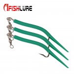 5pcs/lot Afishlure Soft Tube Bait 65mm/85mm Plastic Soft Eel Lure Sea Fishing Lure Green/Red Artificial Lure Sea Fishing