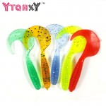 5pcs/lot Wobbler Jigging Fishing Lure Soft Worm Shrimp 2g 6.5cm silicone bait Fish Ocean Rock fishing tackle YE-264