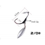 5pcs/lot fishing Crank hook with the lead with Metal Spoon sequins Add weight lead lures crank hook Soft bait  Soft worm hooks