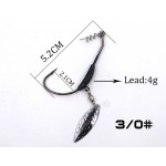 5pcs/lot fishing Crank hook with the lead with Metal Spoon sequins Add weight lead lures crank hook Soft bait  Soft worm hooks