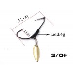 5pcs/lot fishing Crank hook with the lead with Metal Spoon sequins Add weight lead lures crank hook Soft bait  Soft worm hooks