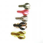 5pcs/lot soft baits fishing lures with smell  jig wobbler swivel rubber lure fishing worms soft shrimp bass lure freeshipping015