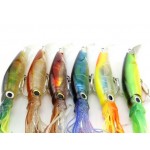 6 PCS Big Size Hard Fishing Lure Fish Bait 24cm/40g Fishing Tackle 6 Color Available Squid Lure Fishing Bait