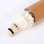 6 Pcs Portable White Birdies Feather Training Badminton Balls Shuttlecocks Sport Products