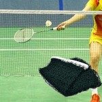 6.1m x 0.76m Professional Training Square Mesh Standard Braided Badminton Sport Training Tools Green Red Color