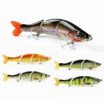 6.5"/48g  New Pike Fishing Lure Artificial Fish Bait 3 Segment Crankbait Lifelike Swimbait  VMC Hook Tackle Pesca MML18B-S