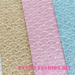 6PCS--High Quality DIY LACE glitter FISH leathers/Synthetic leather/DIY fabric 20x22cm per pcs CAN CHOOSE COLOR