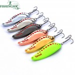 6PCS 7.5g 10g 15g 20g Metal Spoon Lure Fishing Spinner Bait Saltwater Hooks Lures Tackle Casting Spoons for Pesca (New Package)