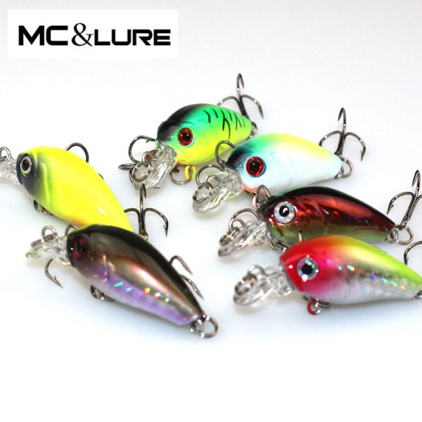 6PCS mini crank bait  Fishing Lures 4.2g/4.5cm CrankBaits plastic hard Lure Artificial Bait  fishing tackle