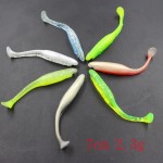 6pcs 7cm/2.3g Iscas Artificals Para Pesca Panfish Lure Ice fishing Tackle soft floating 3D eyes Sea fishing lure