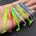 6pcs 7cm/2.3g Iscas Artificals Para Pesca Panfish Lure Ice fishing Tackle soft floating 3D eyes Sea fishing lure