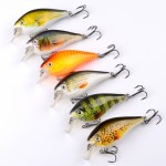 6pcs Proberos Brand Fishing lure 3"-7.6cm Fishing Bait 12.75g Crankbait 6 Color Fishing Tackle 6# Hook