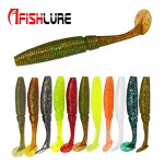 6pcs/lot T Tail Soft Worm 3.2g 75mm Paddle Tail Lure wobbler fishing soft lure for bass Fishing Bait Grub Swimbait Fishing Lure