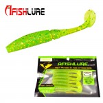 6pcs/lot T Tail Soft Worm 3.2g 75mm Paddle Tail Lure wobbler fishing soft lure for bass Fishing Bait Grub Swimbait Fishing Lure