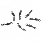 75pcs/lot Large Long Body Q-Shaped Black Color Quick Change Swivels For Carp Fishing Size 4# Fishing Terminal Tackle Accessories