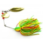 7Pcs Spinnerbait Metal Sequins Lures Silicone Skirt Jig Fishing Lure Wobbler Spinner Beard Tackle 16.3G