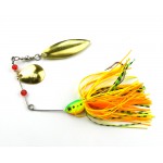 7Pcs Spinnerbait Metal Sequins Lures Silicone Skirt Jig Fishing Lure Wobbler Spinner Beard Tackle 16.3G