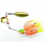 7Pcs Spinnerbait Metal Sequins Lures Silicone Skirt Jig Fishing Lure Wobbler Spinner Beard Tackle 16.3G